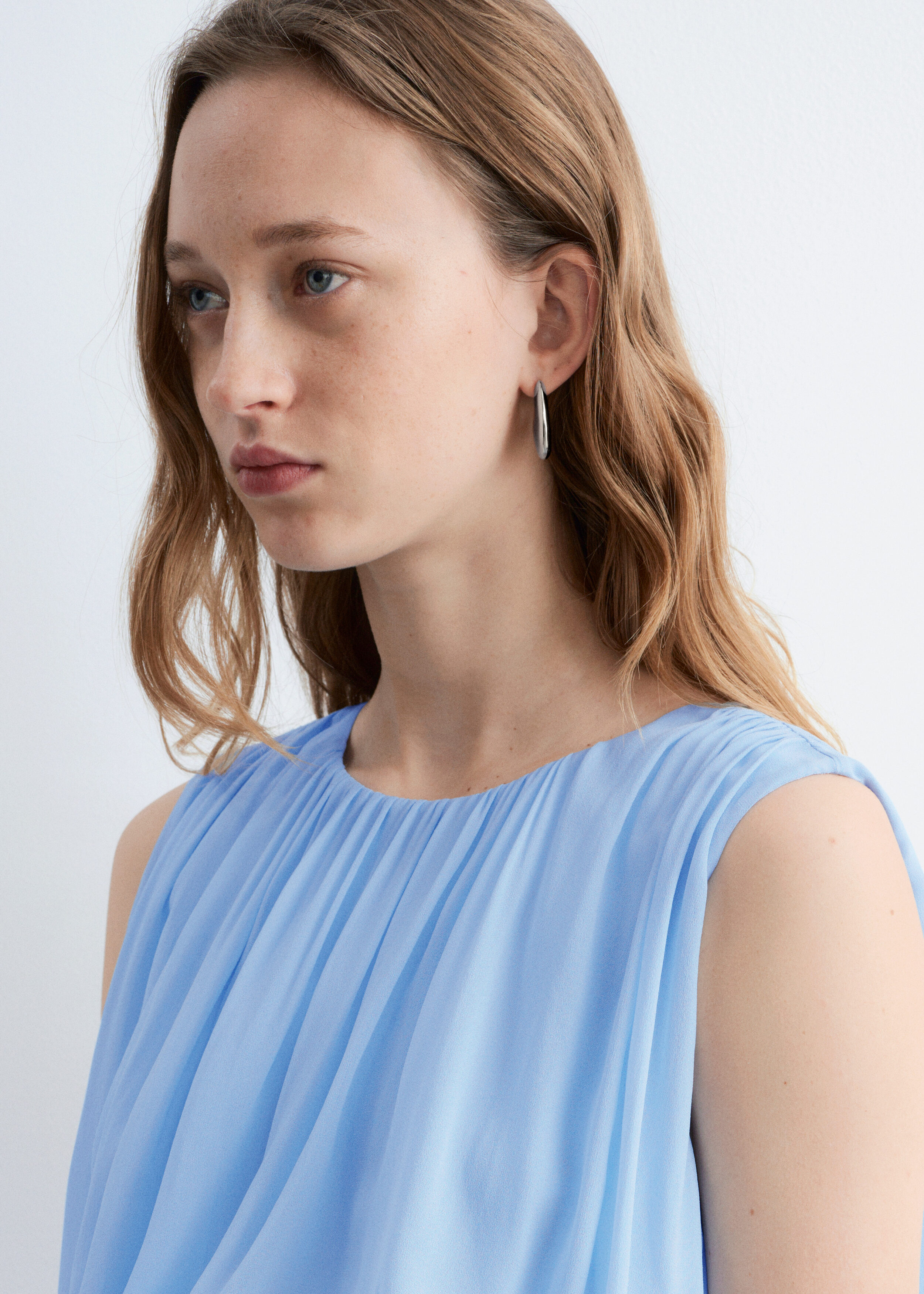 & Other Stories SLEEVELESS FRILL MINI DRESS