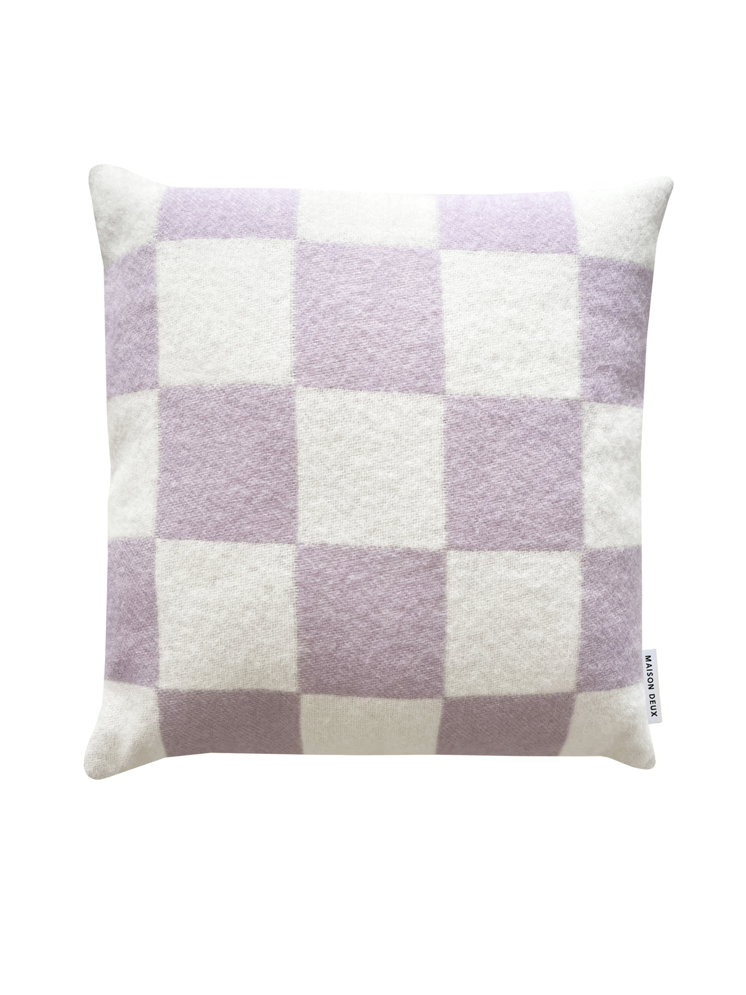 Kussenhoes Checkerboard lila wit