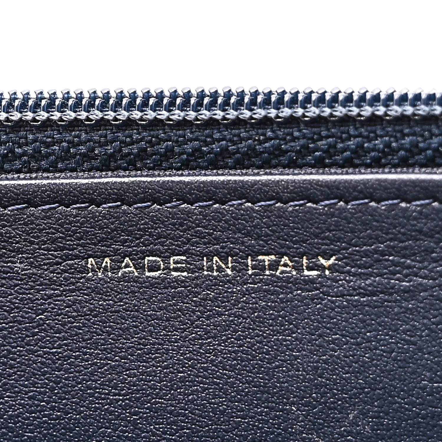 Lambskin Quilted Wallet On Chain WOC Navy - Top Club