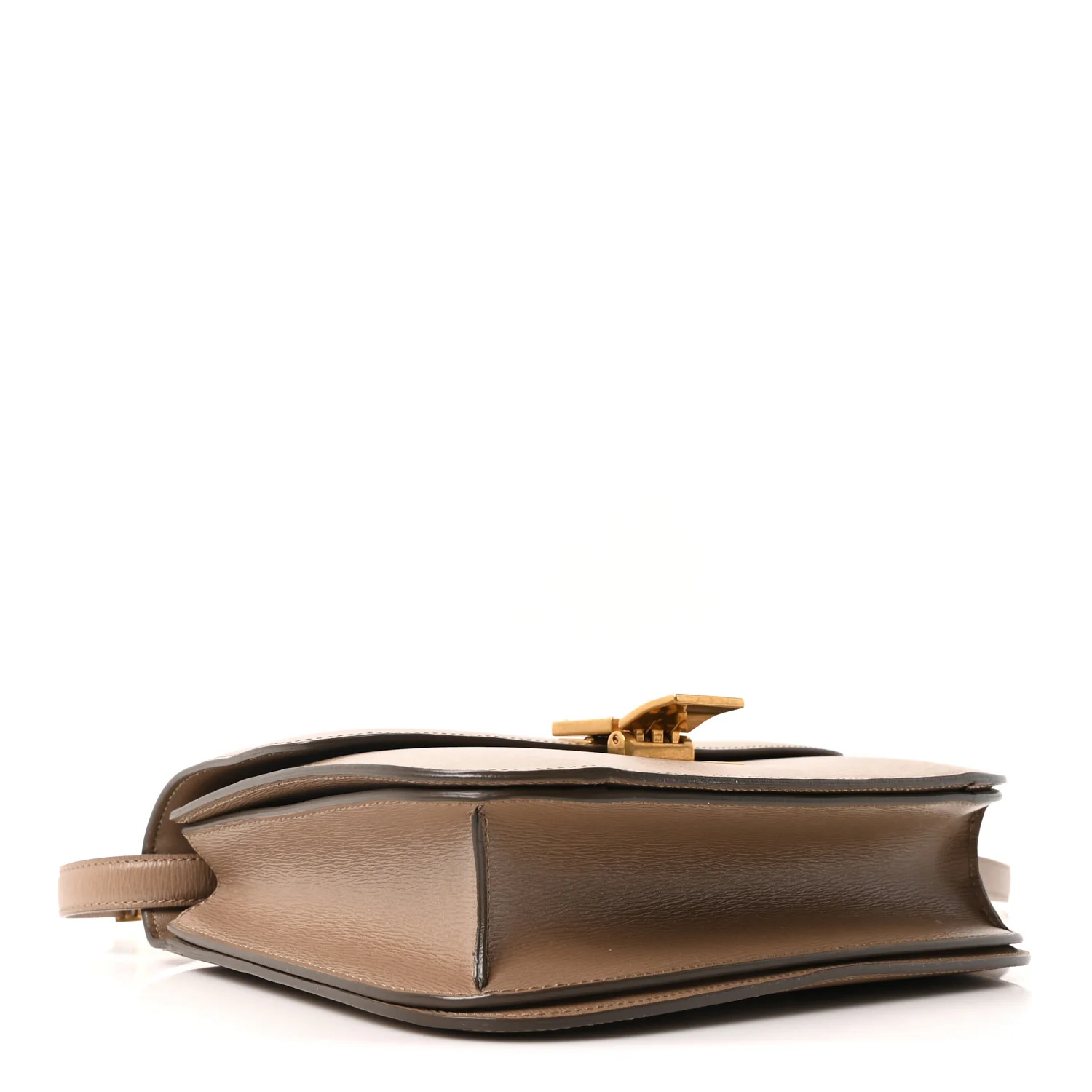 Liege Calfskin Medium Classic Box Flap Bag Taupe - Top Club