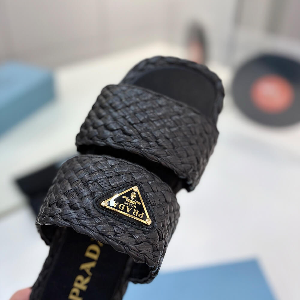 Prada Raffia slides - Top Club