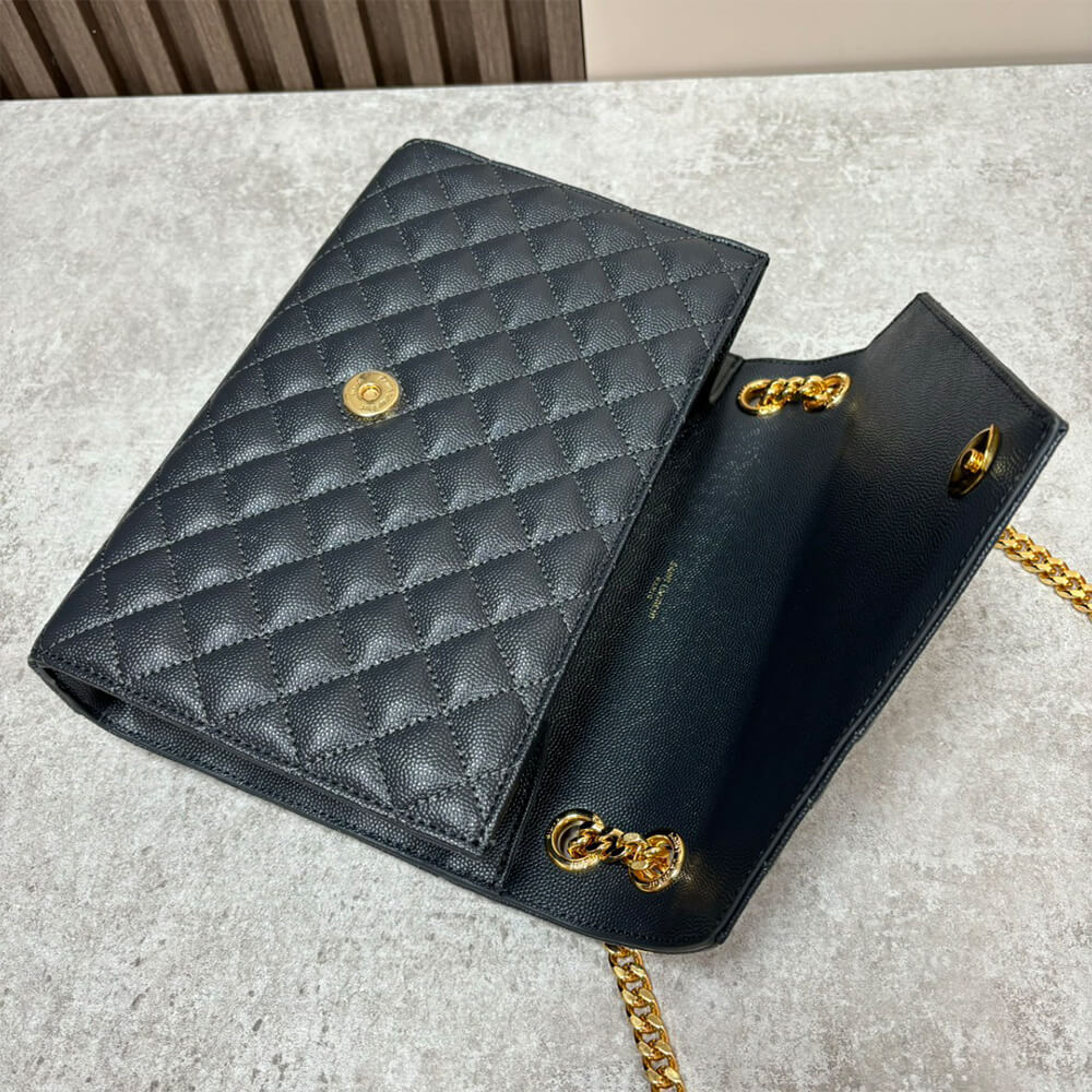 YSL envelope medium in grained leather - Top Club