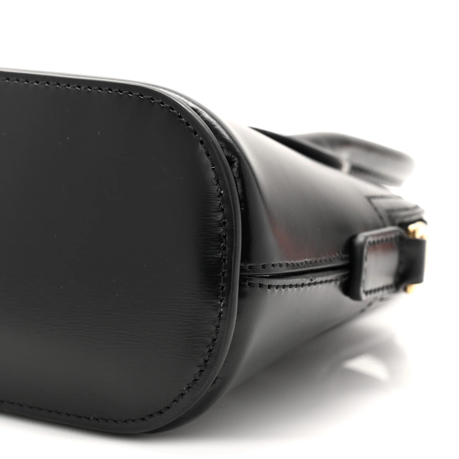 Shiny Calfskin Mini Honorine Bag Black - Top Club