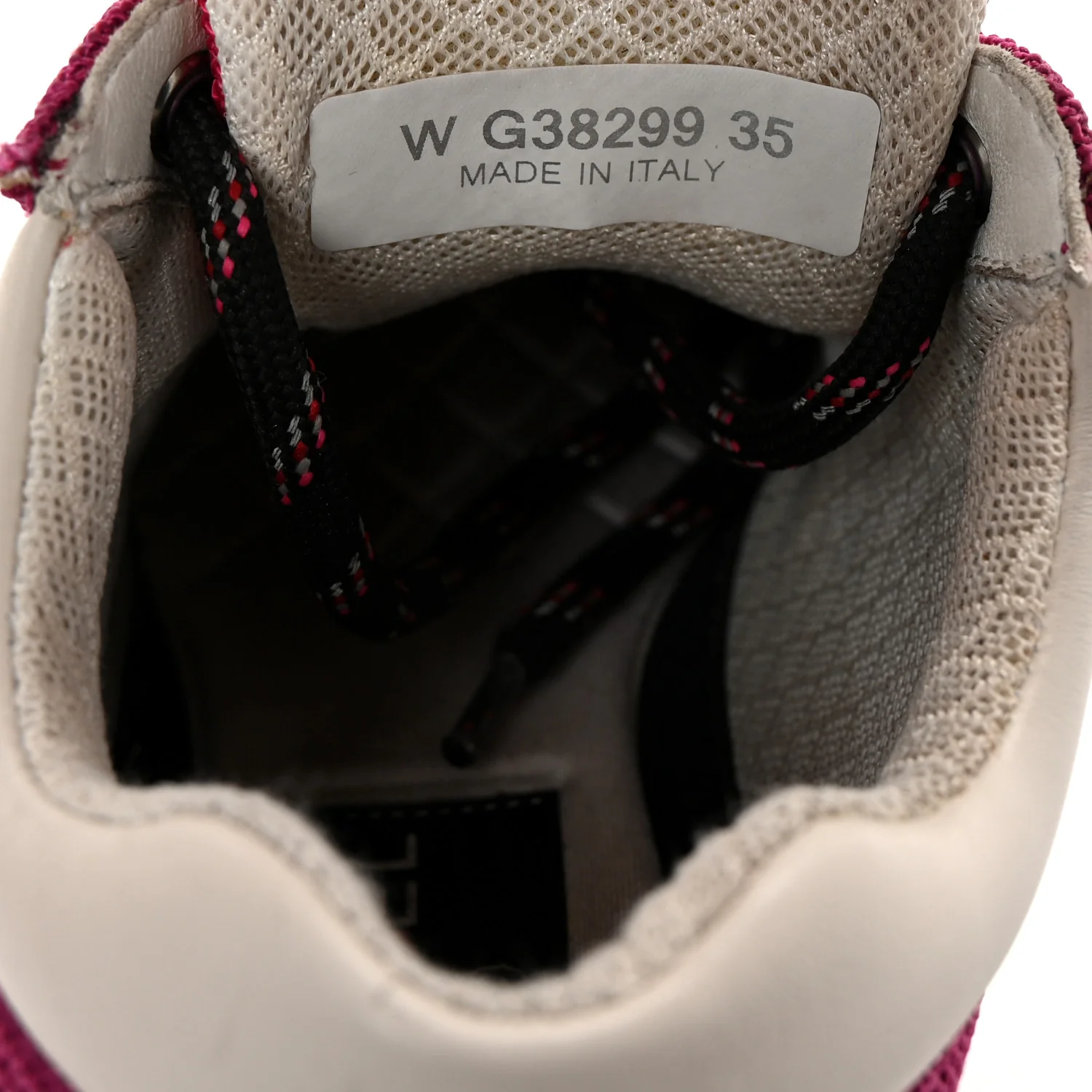 Mesh Suede Calfskin Womens CC Sneakers 35 Dark Pink Silver - Top Club