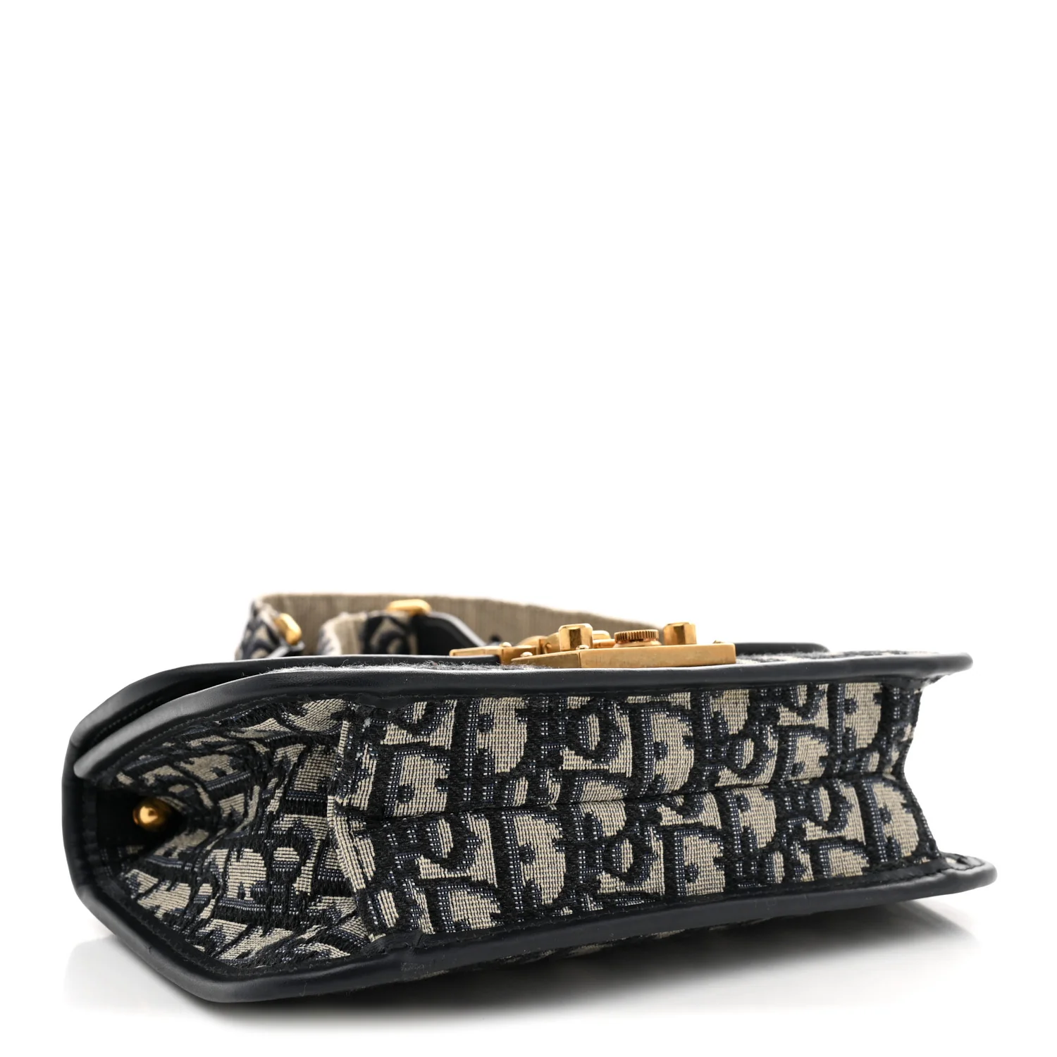 Oblique Small DiorAddict Flap Bag Navy Blue - Top Club
