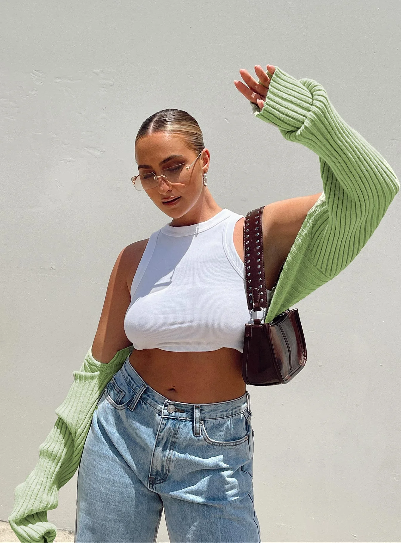 Aytan Bolero Sweater Green