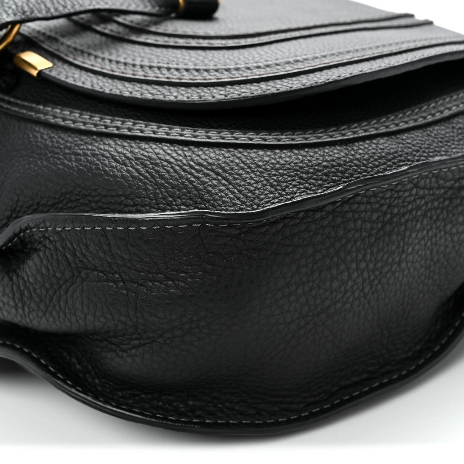 Calfskin Medium Marcie Satchel Black - Top Club