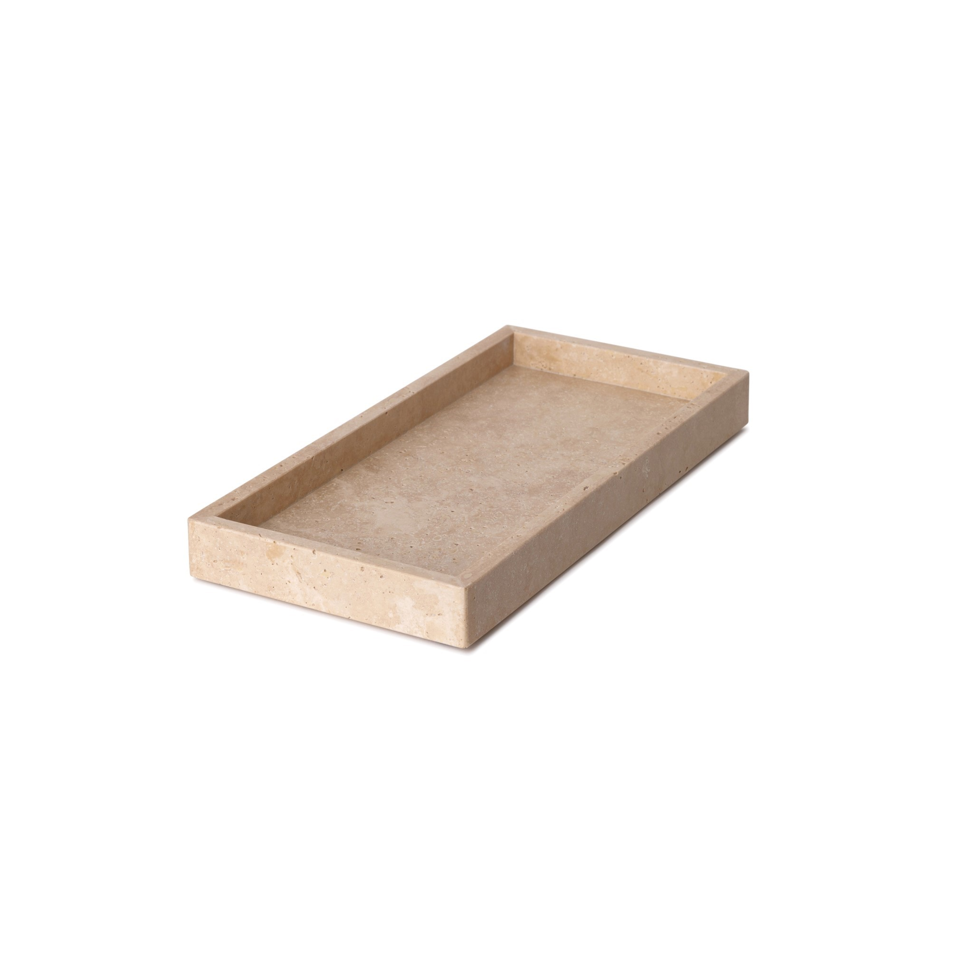 Travertine dienblad met rand 15x30cm tray