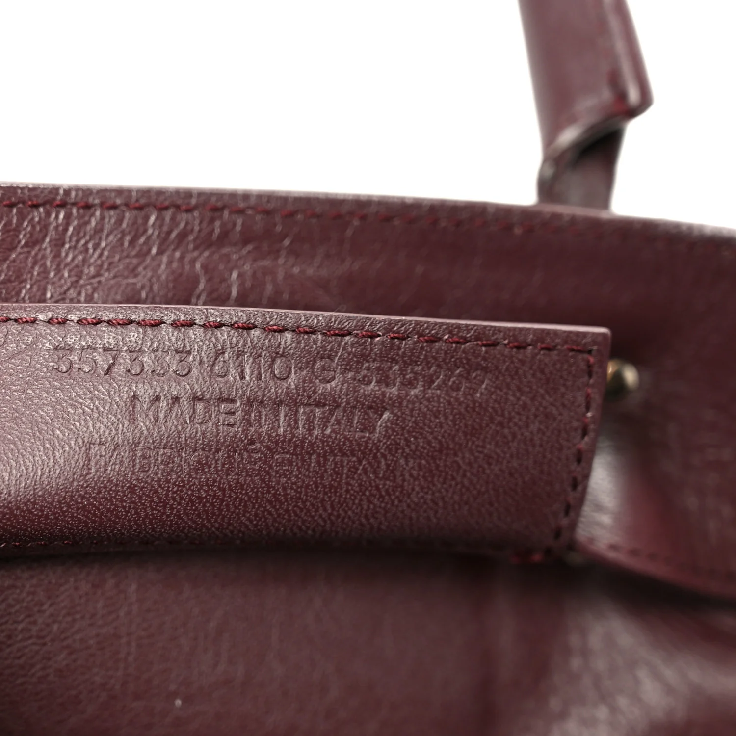Calfskin Papier Mini A4 Zip Around Tote Rouge Aubergine - Top Club