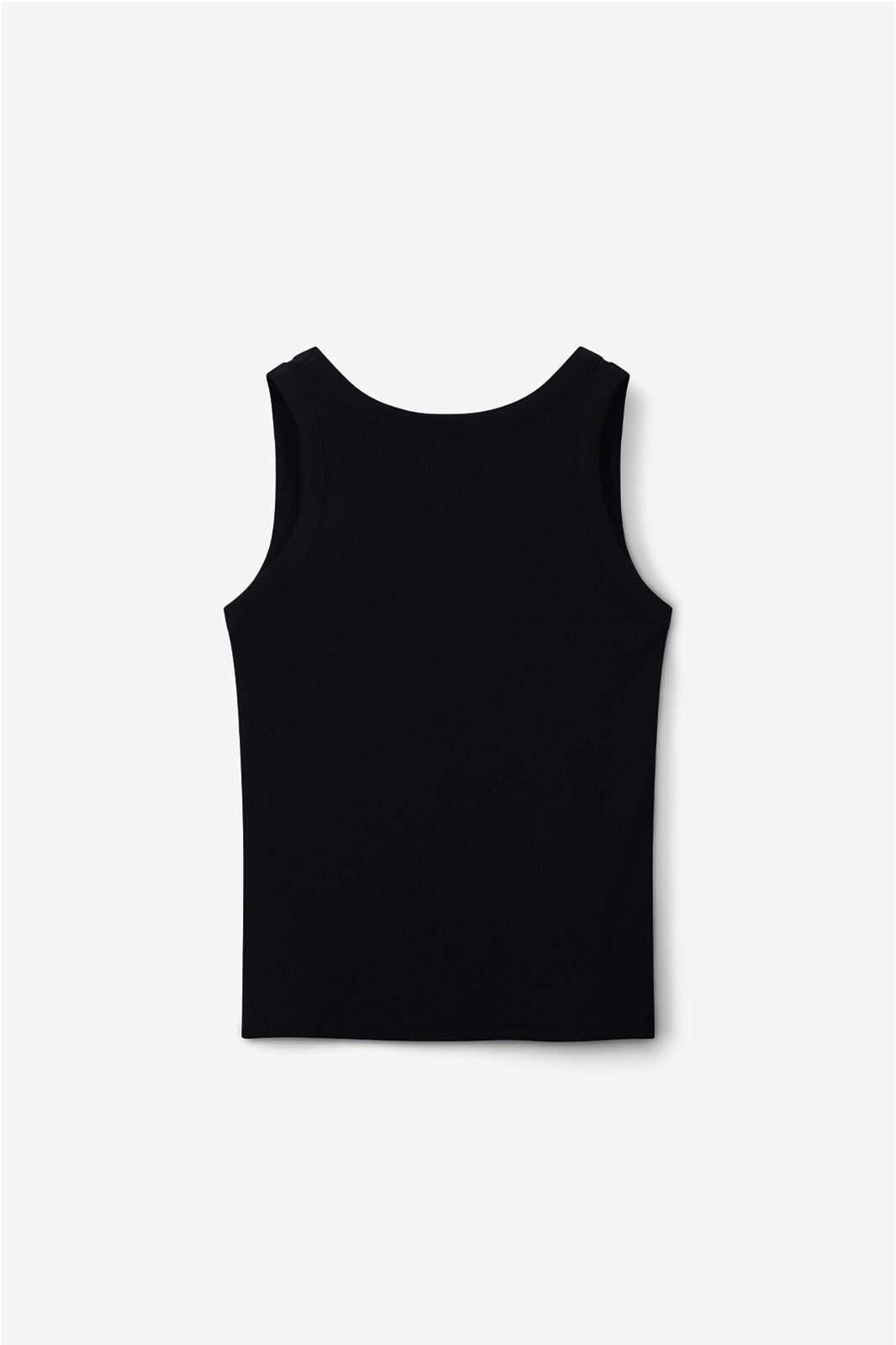 Zwart rib singlet