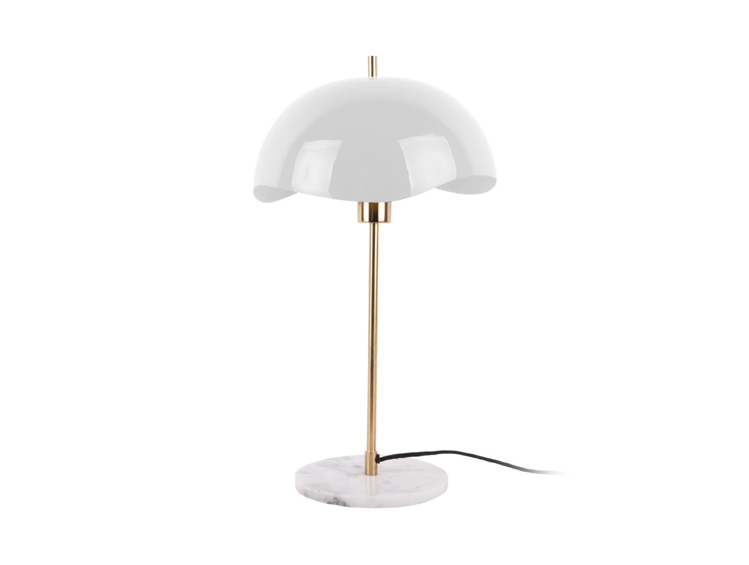 Table lamp Waved Dome enamel white