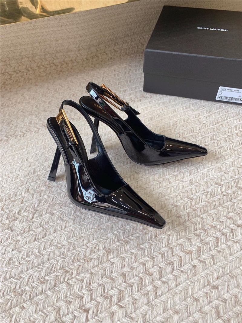 YSL catwalk style small square toe high heel sandals - Sneaker Replica Workshop