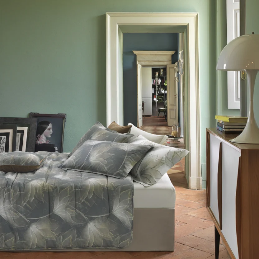 Trapunta In Raso Di Cotone Abstract Flower Matrimoniale