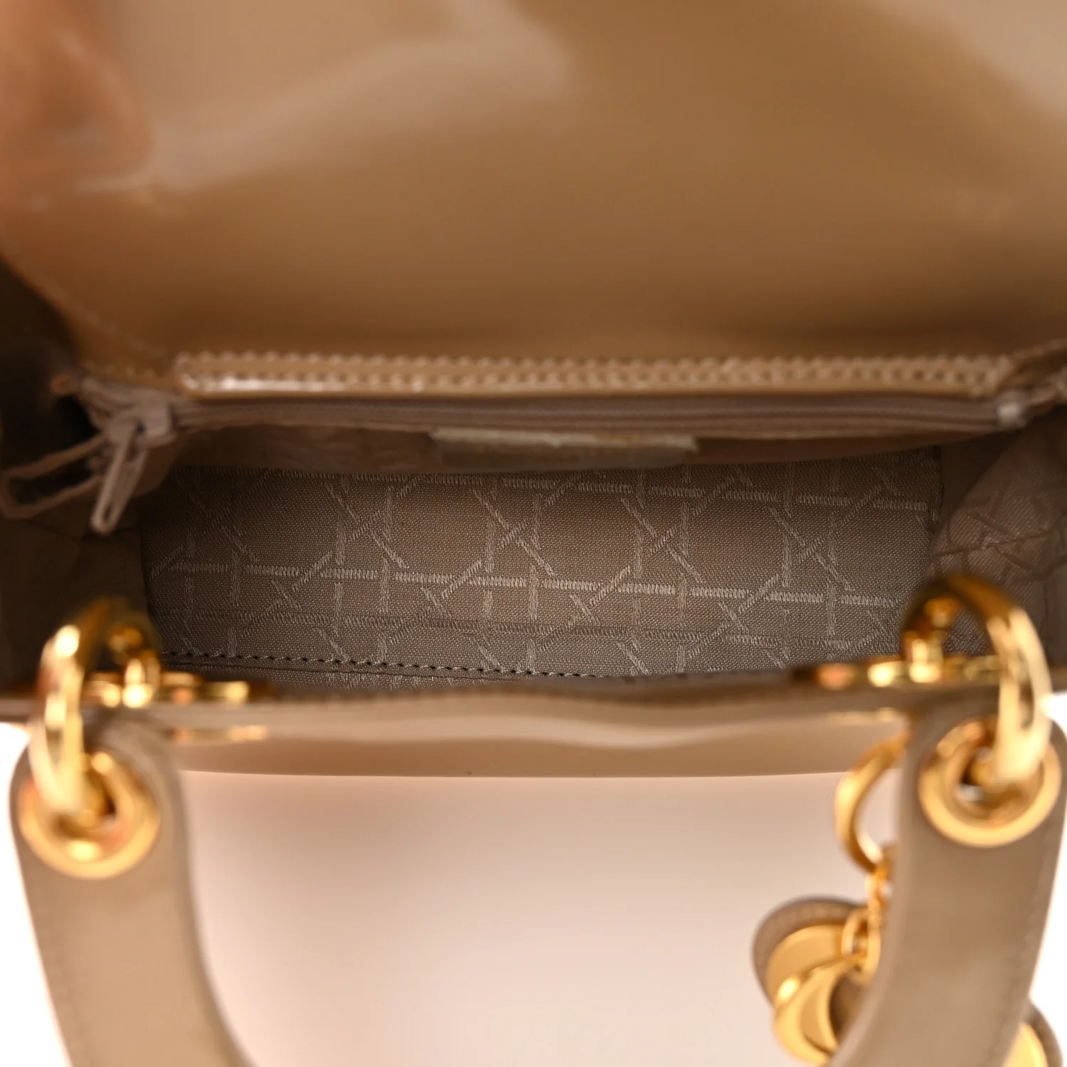 Patent Mini Lady Dior Beige - Top Club