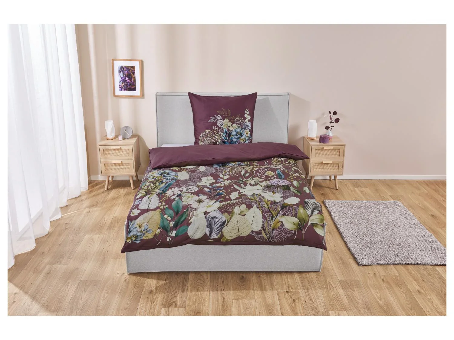 LIVARNO home Parure de lit en satin, 140 x 200 cm