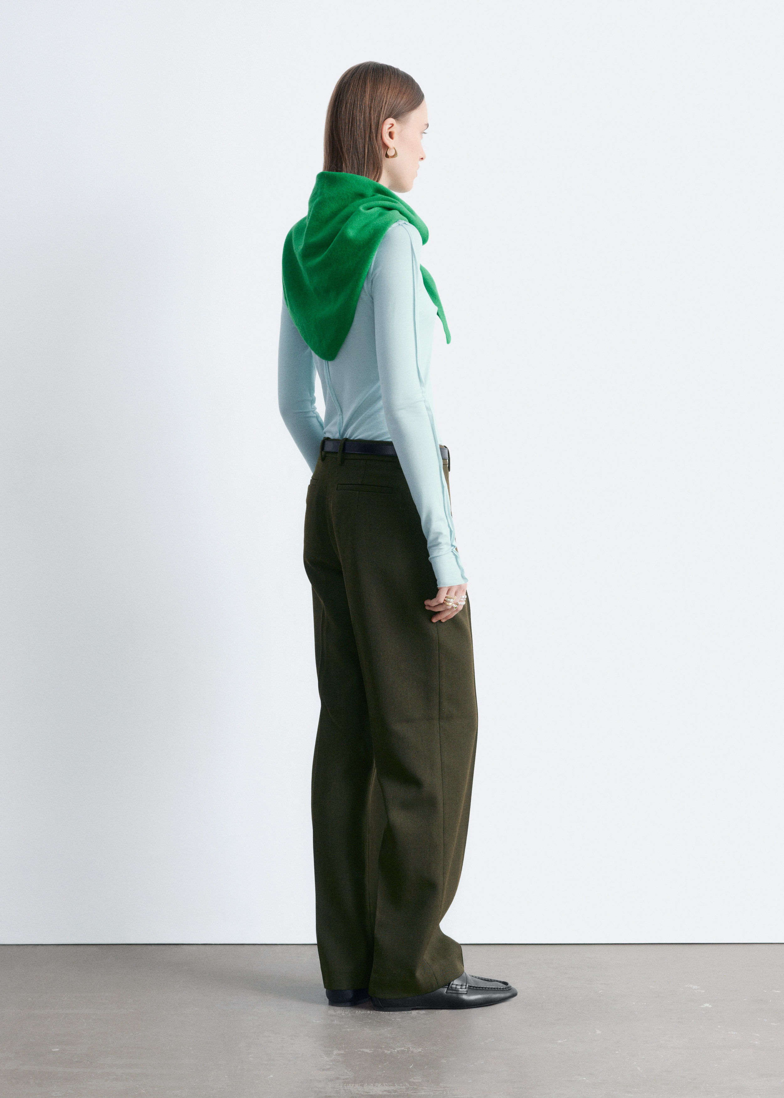& Other Stories WOOL-BLEND TAILORED TROUSERS