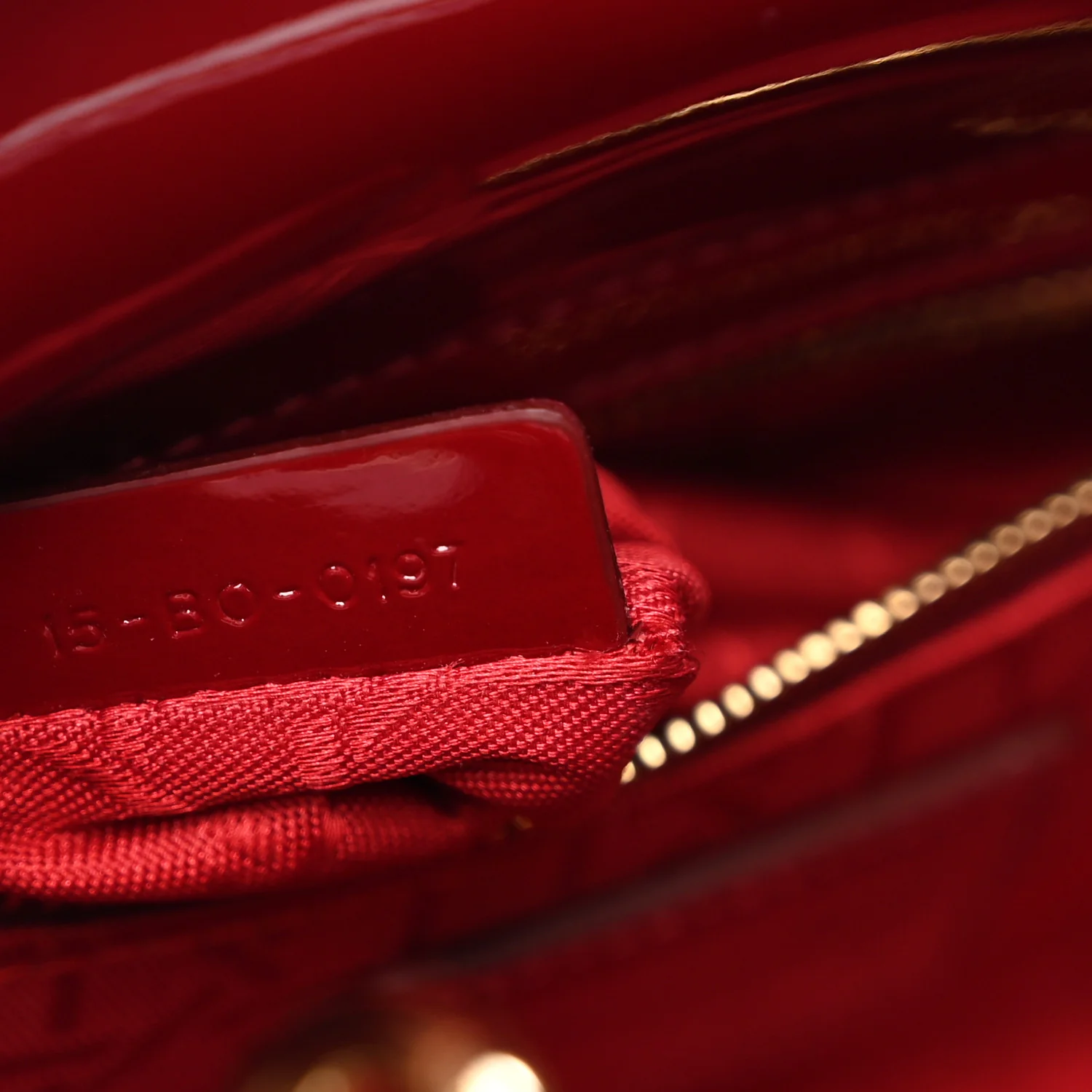 Patent Cannage Mini Lady Dior Red - Top Club
