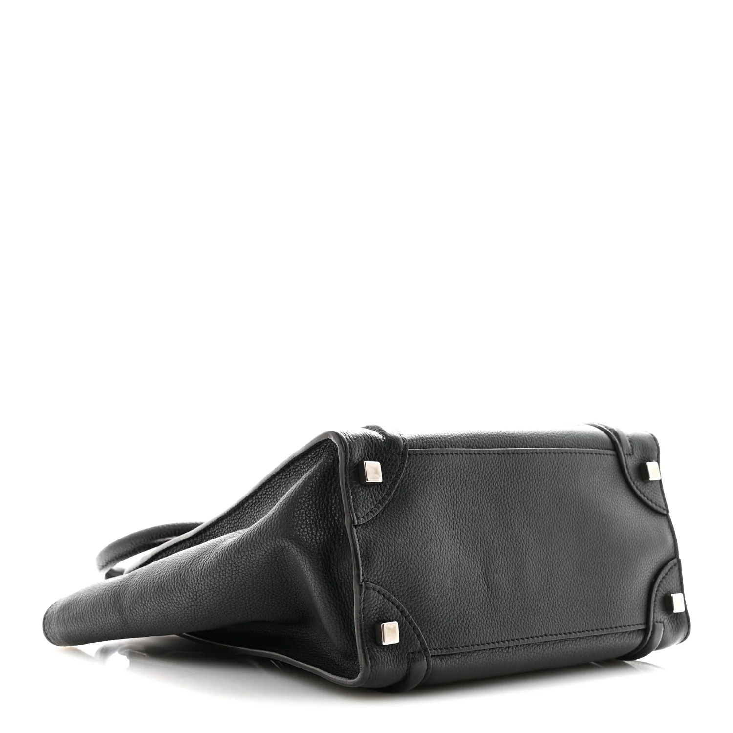 Drummed Calfskin Micro Luggage Black - Top Club