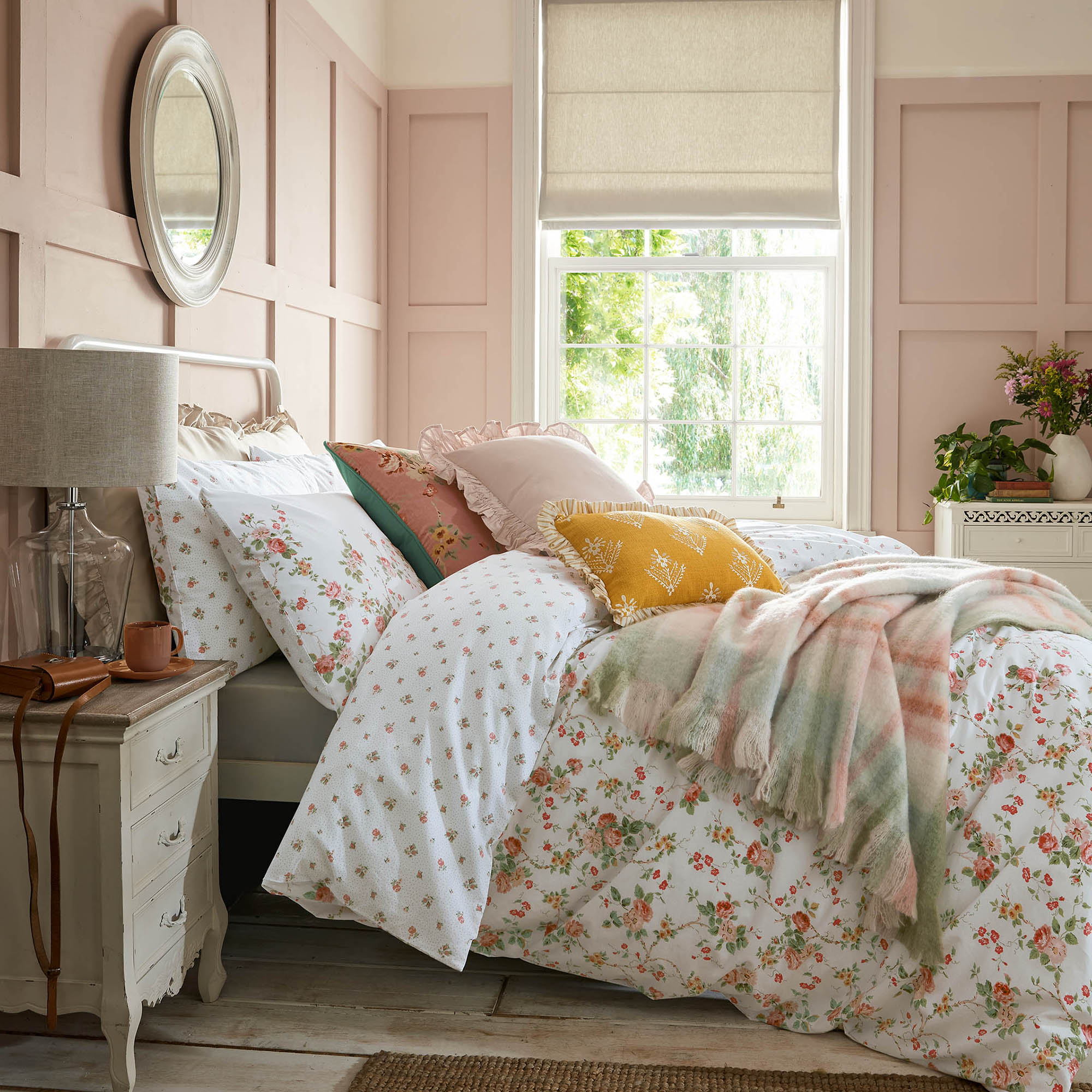 Dekbedovertrek Mountney Garden Antique Pink 220x230 cm