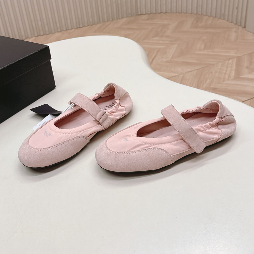 PRADA Re-Nylon and suede ballet flats - Top Club