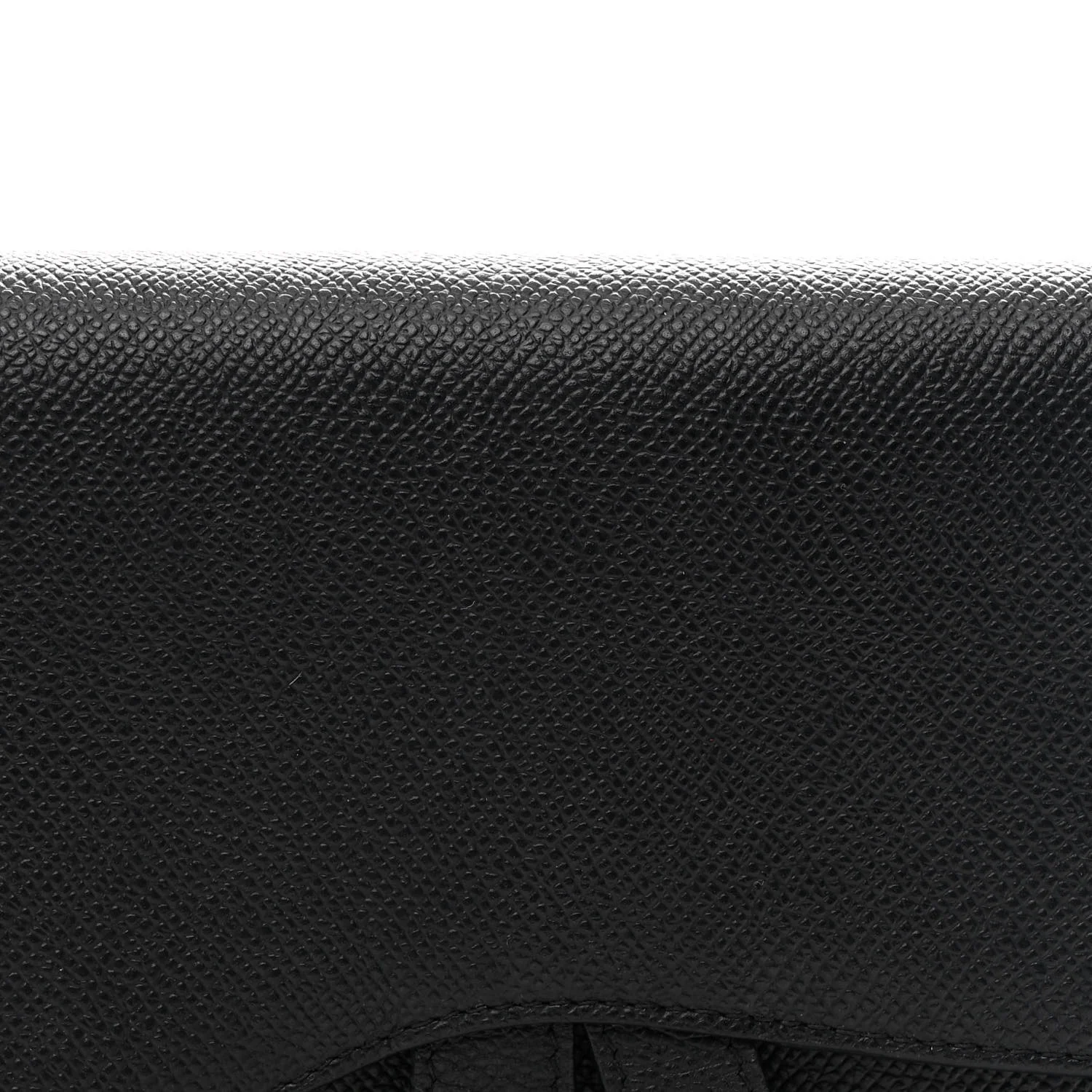 Grained Calfskin Saddle Pouch Bag Black - Top Club