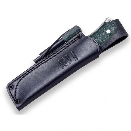 Joker Ember Scandi Micarta Canvas Negra - Cuchillo de supervivencia y buschcraft