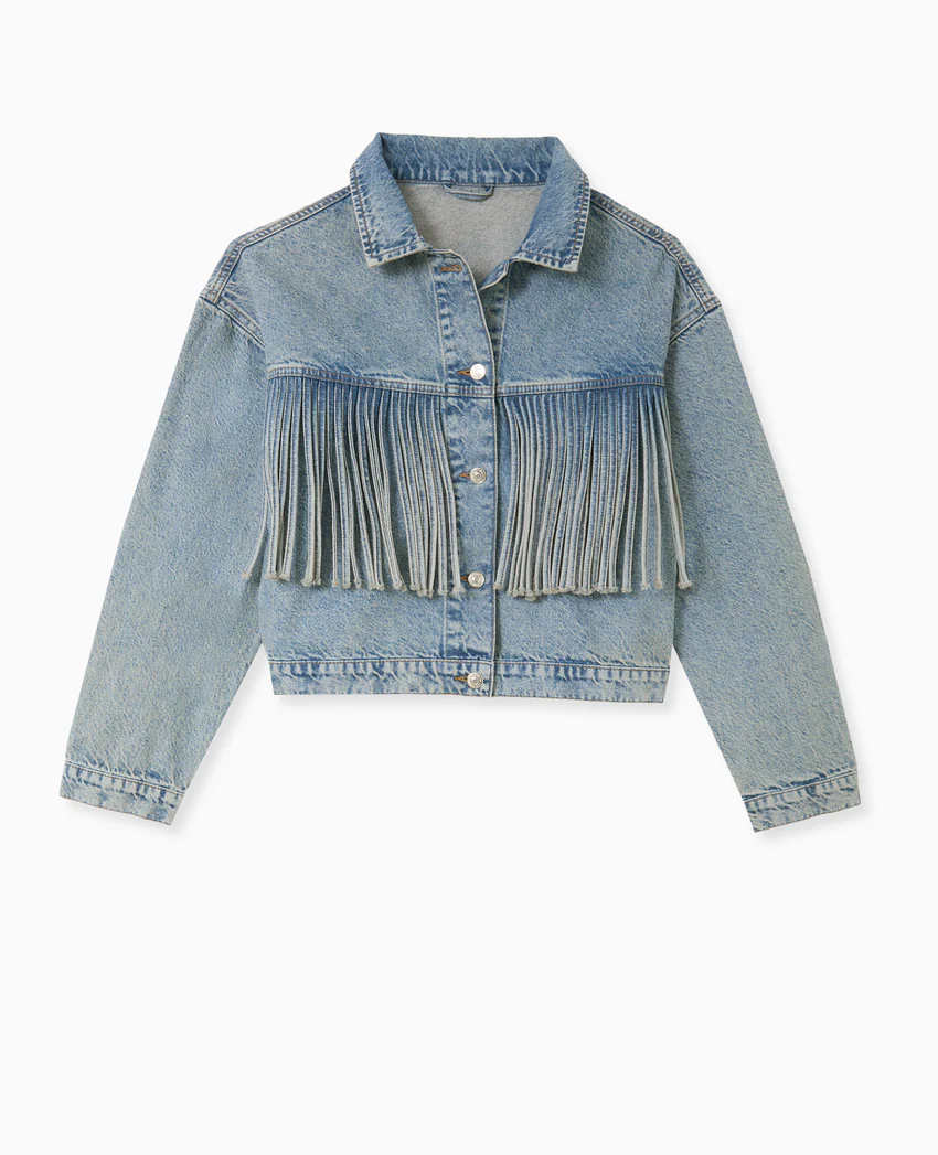 Pimkie Veste en jean avec franges