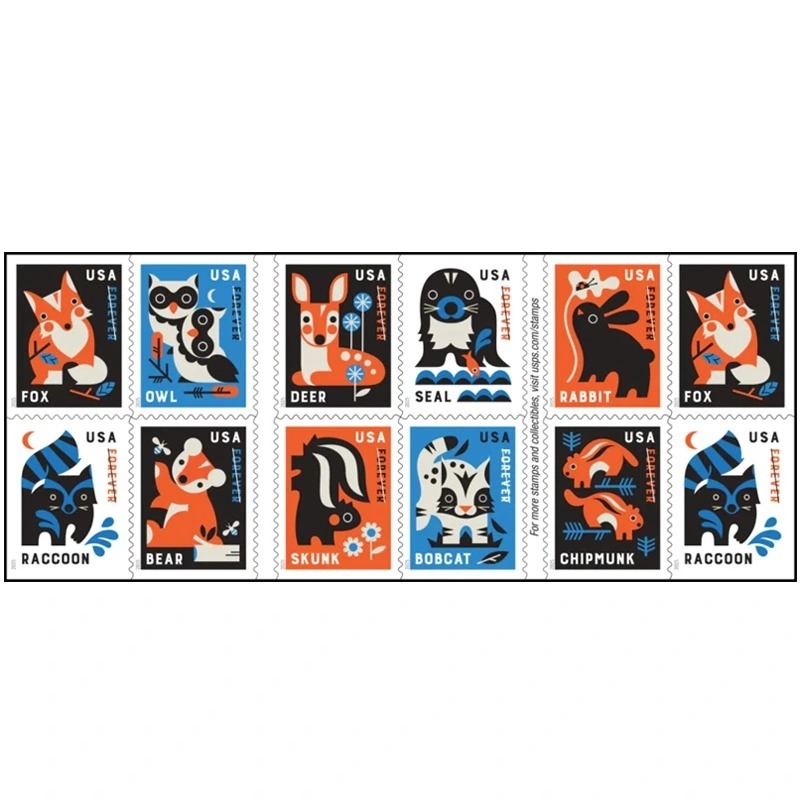 2025 Baby Wild Animals Stamps Booklet of 20