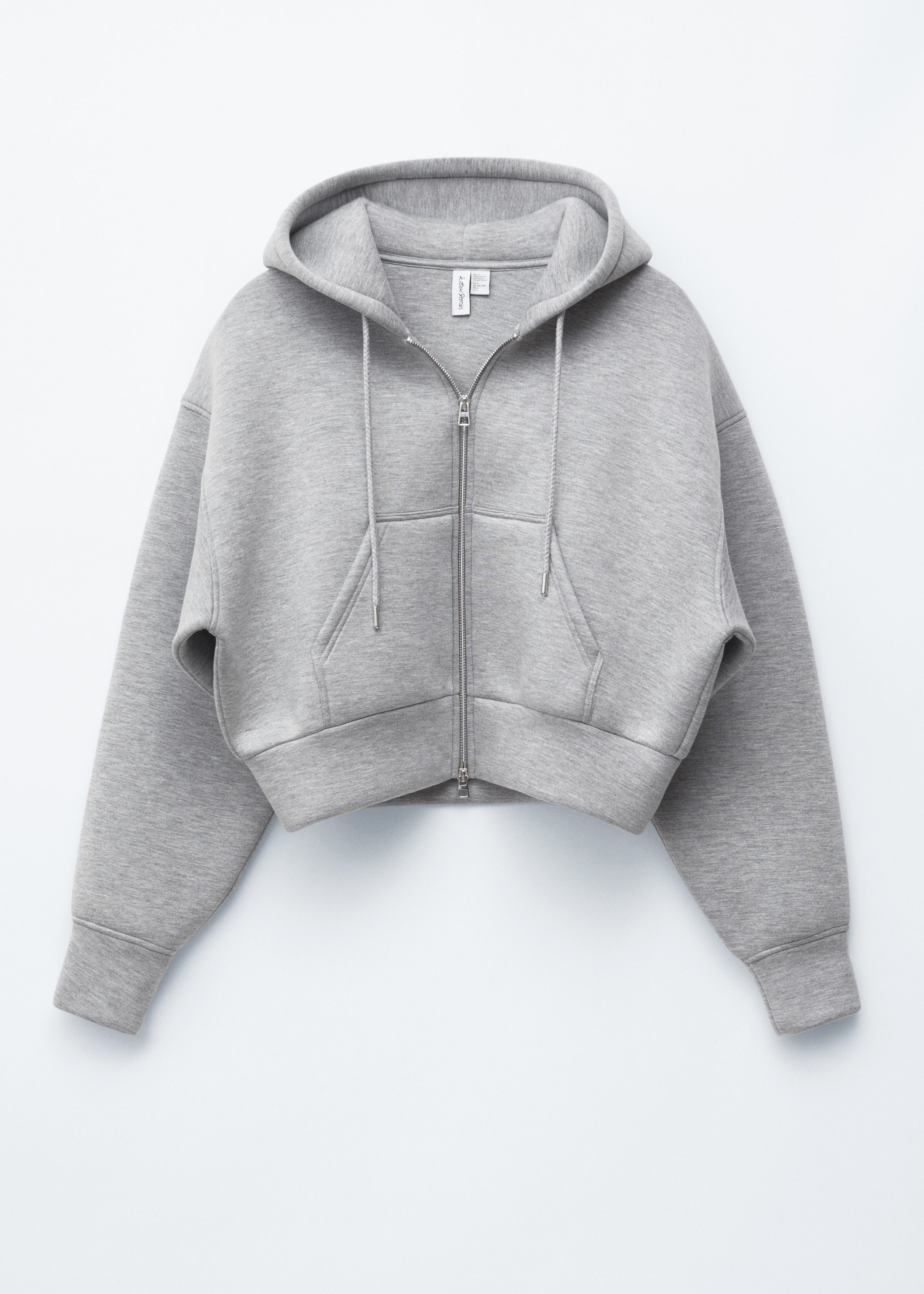 & Other Stories CROPPED SCUBA ZIP-UP HOODIE