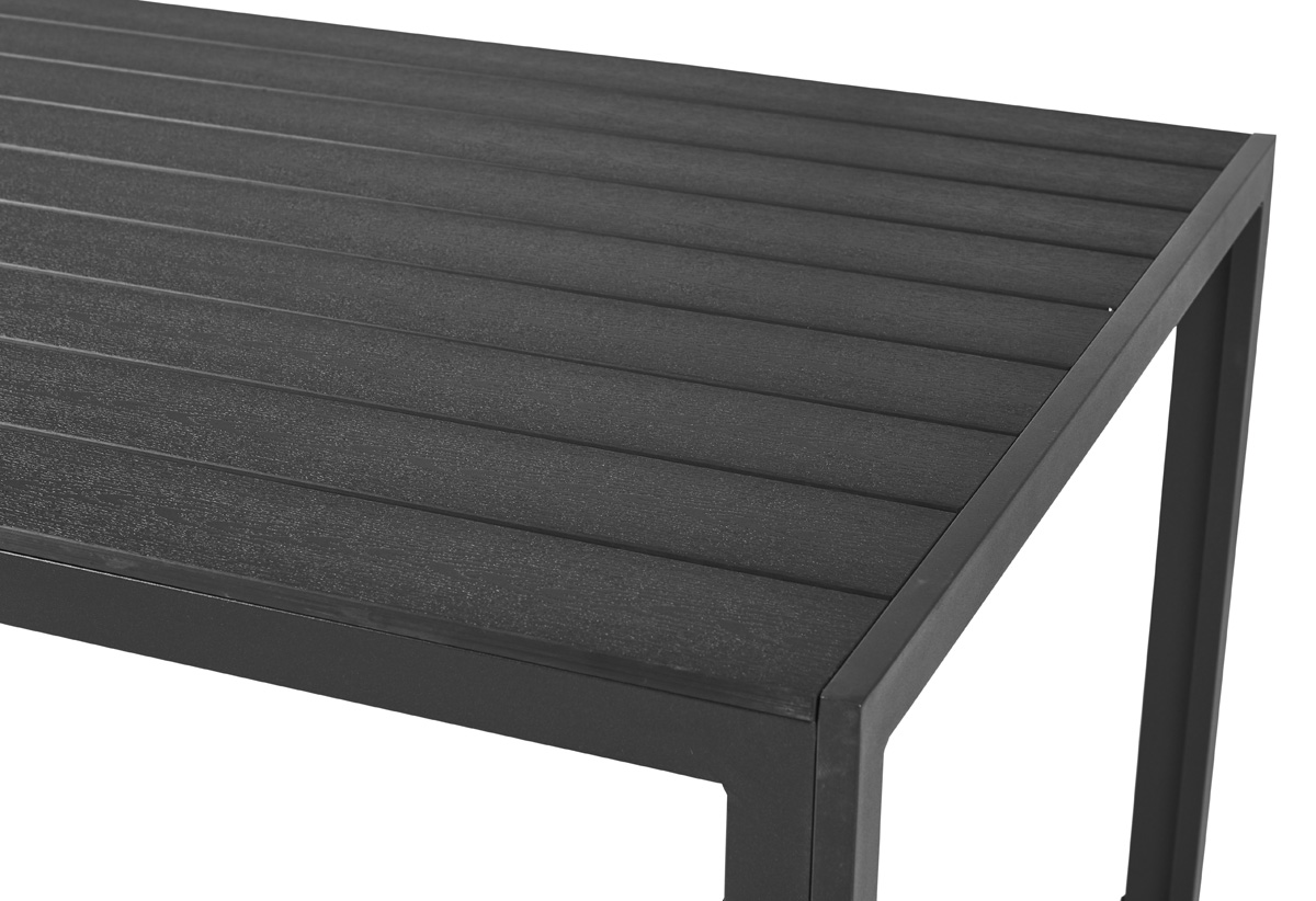 Tuintafel Stan zwart 150x90 cm