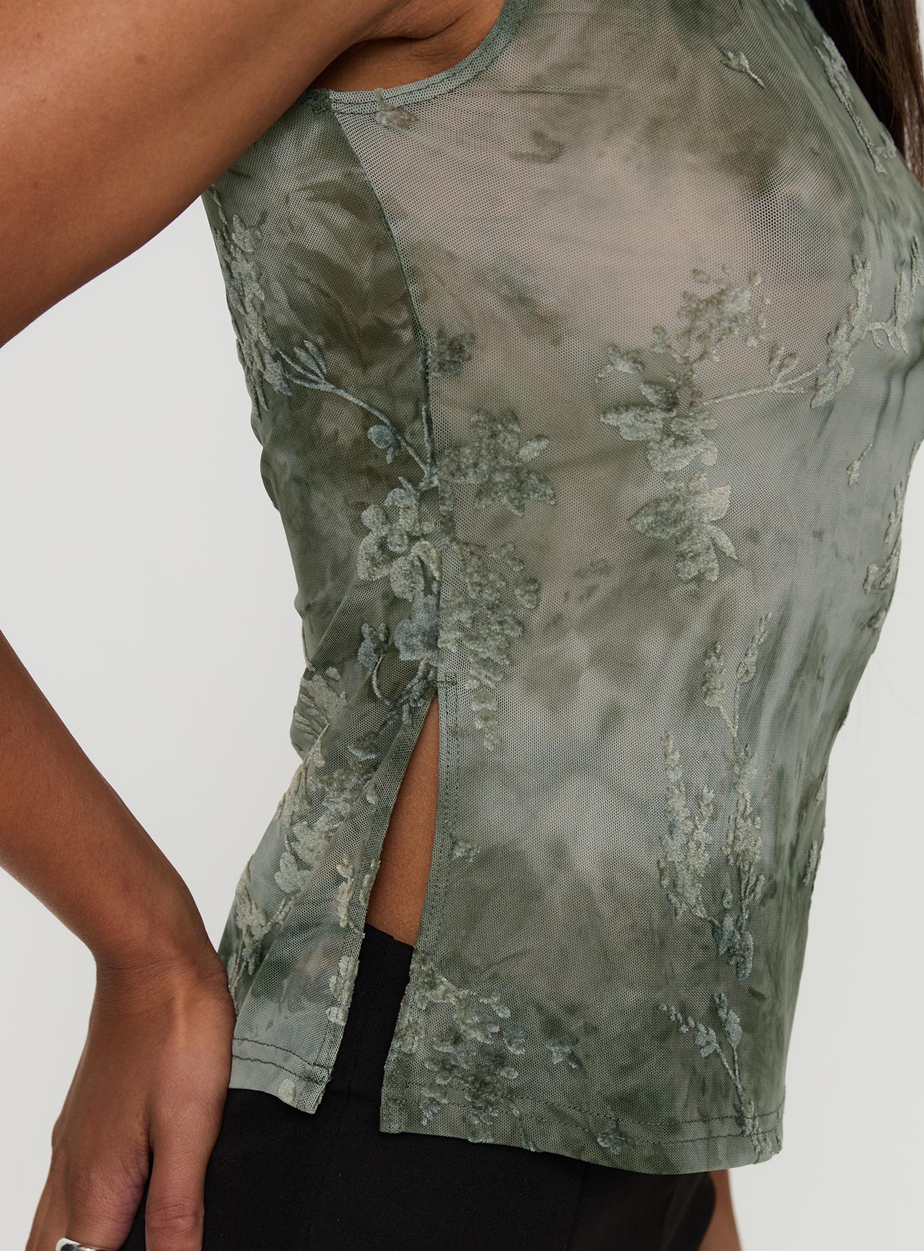 Nights All Alone High Neck Top Multi