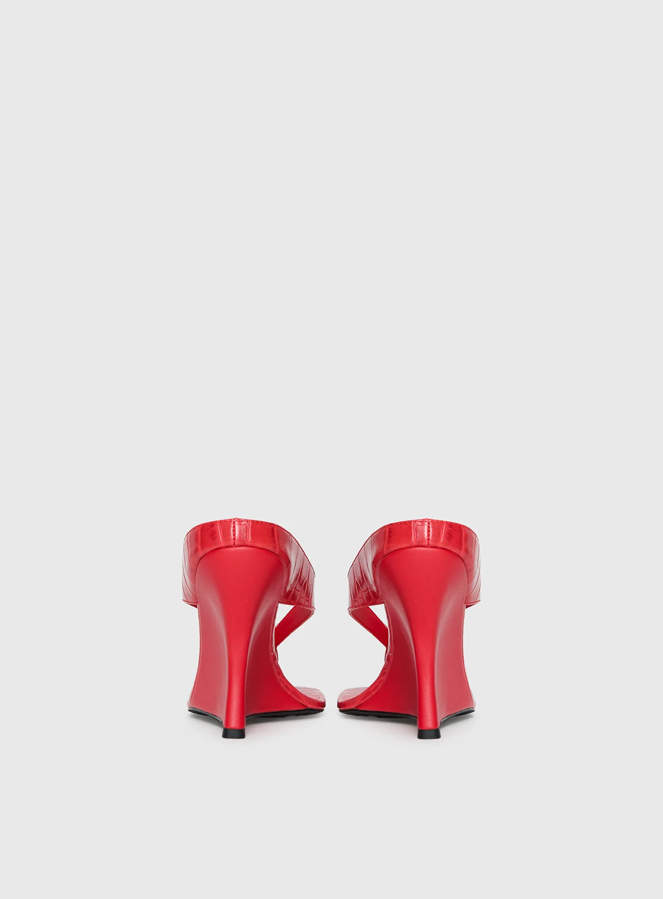 Nylah Wedge Heels Red Croc