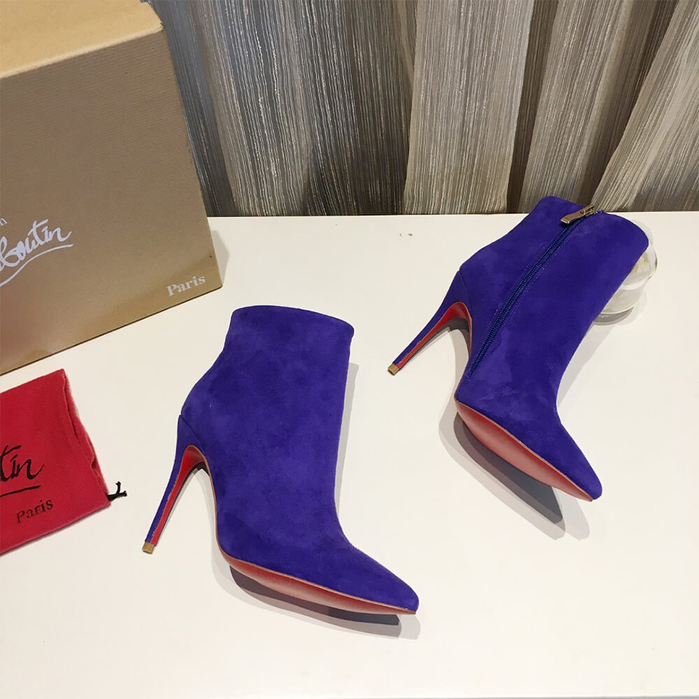 Christian Louboutin Suede Ankle Boots - Top Club