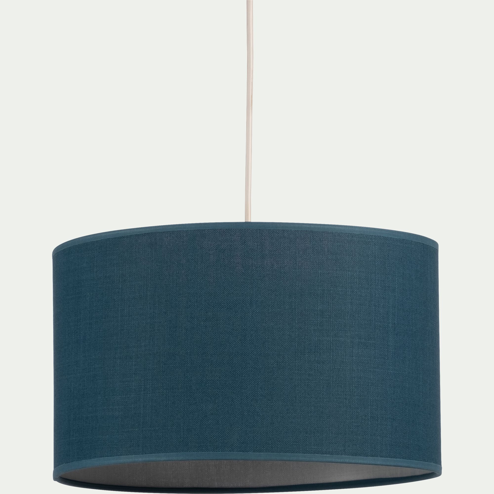 MISTRAL - Abat-jour cylindrique en coton D40cm - bleu figuerolles