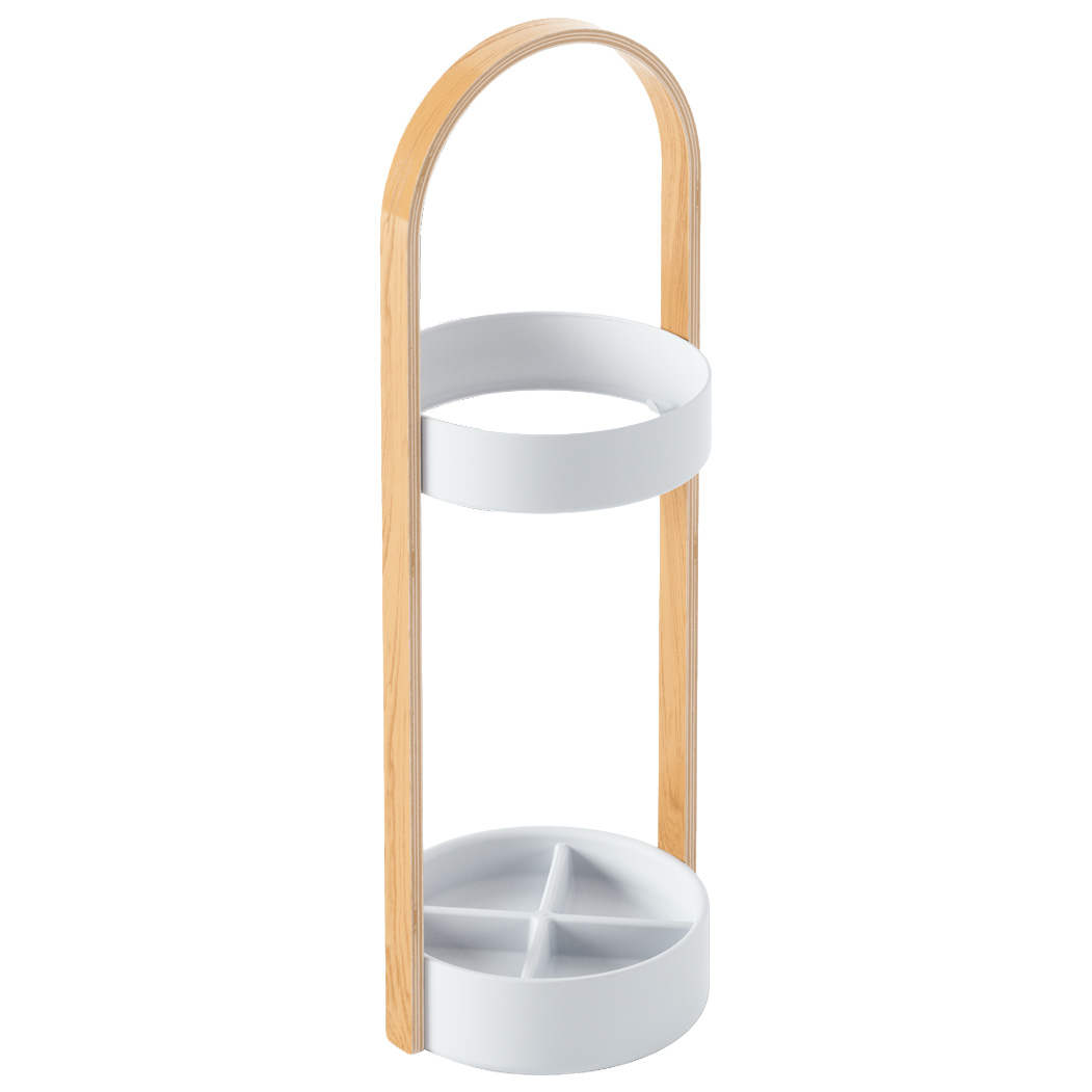 Paraplubak Bellwood wit naturel hout