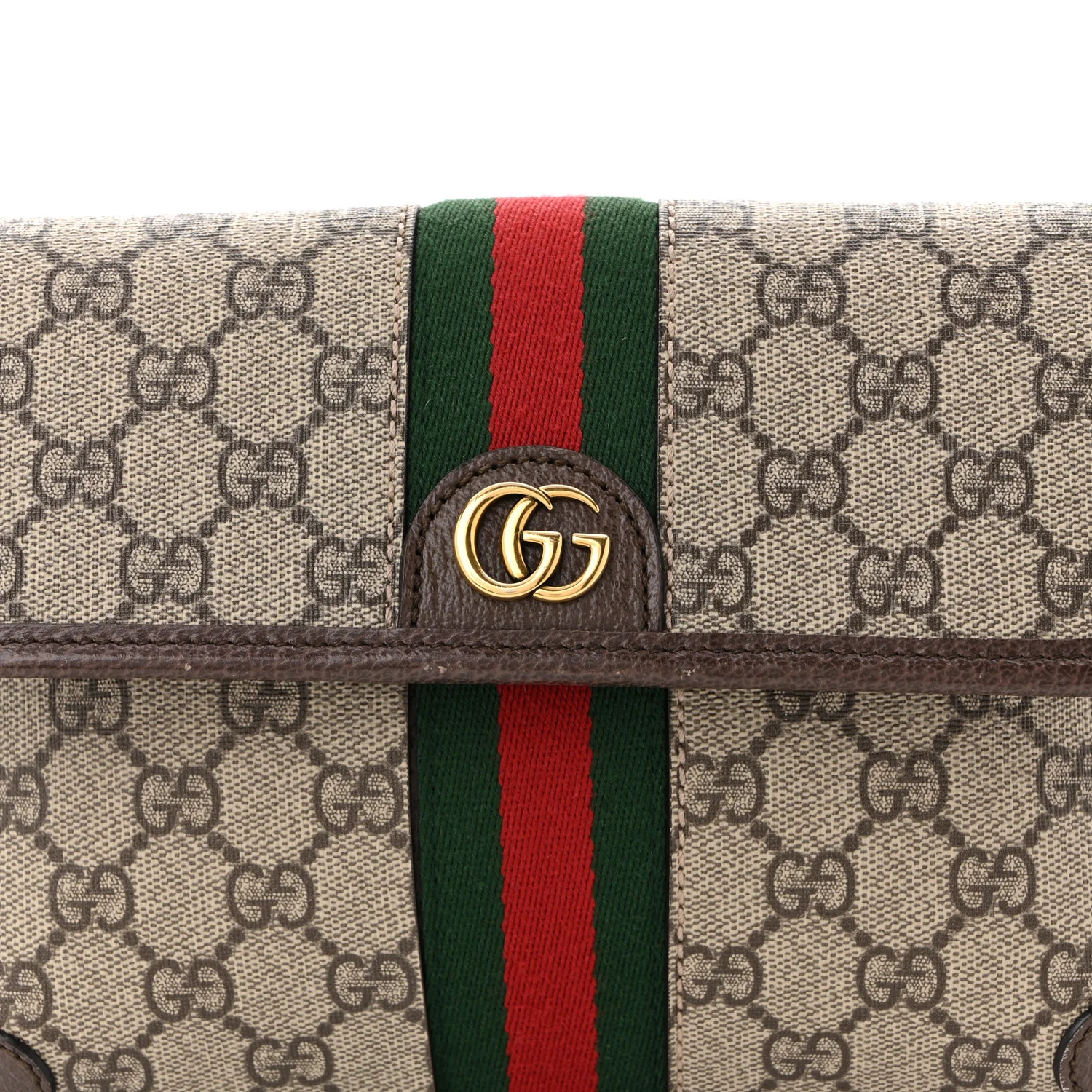 GG Supreme Monogram Web Small Ophidia Belt Bag Brown - Top Club