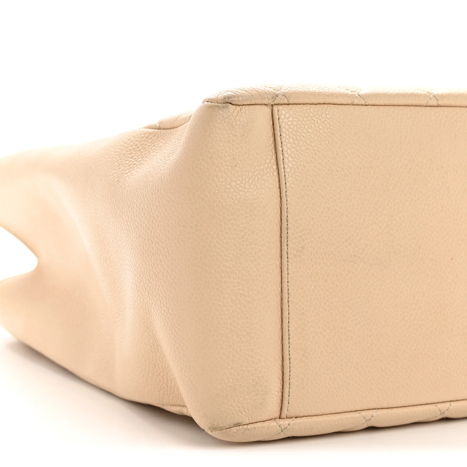 Caviar Quilted Grand Shopping Tote GST Beige - Top Club