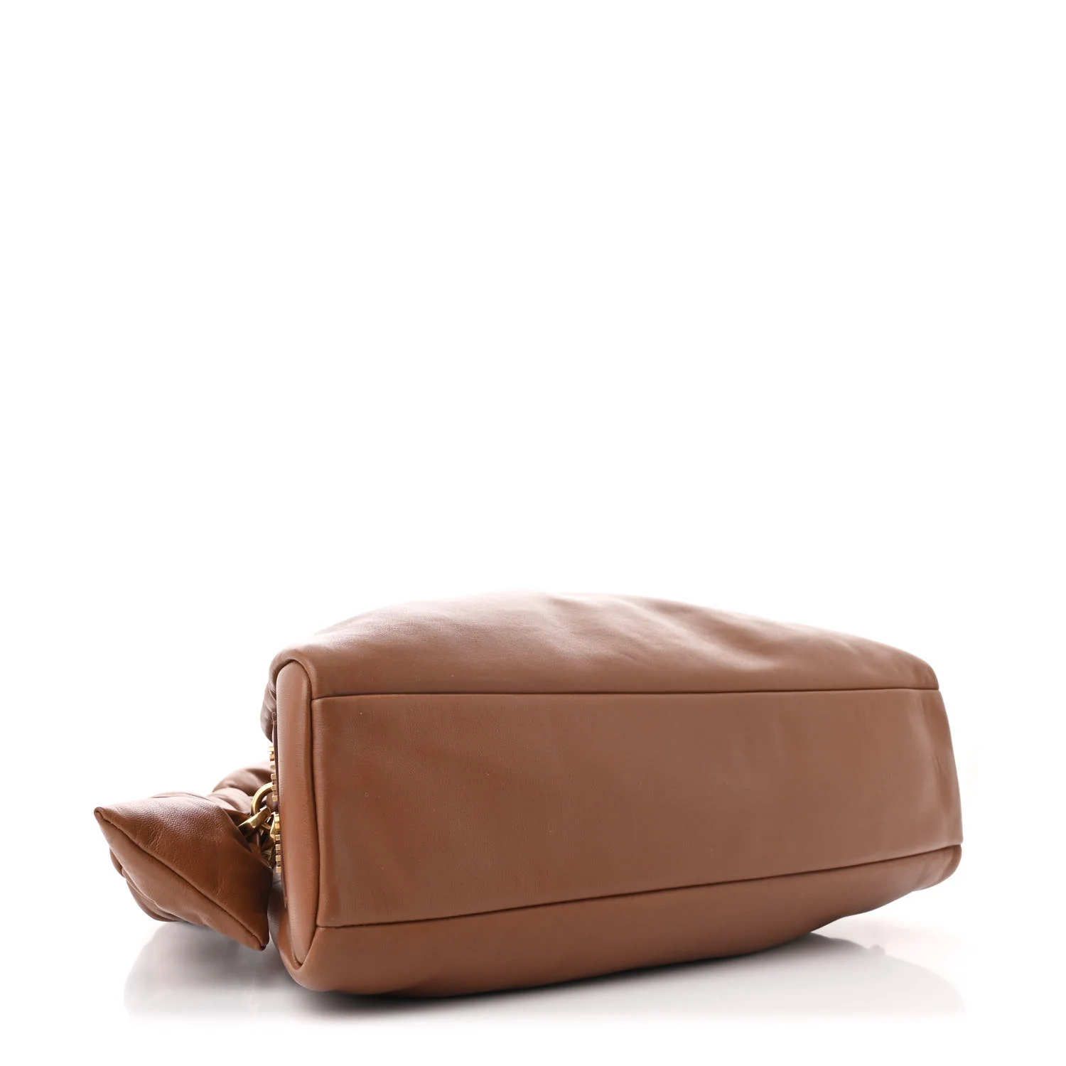 Nappa Knot Top Handle Shoulder Bag Cognac - Top Club