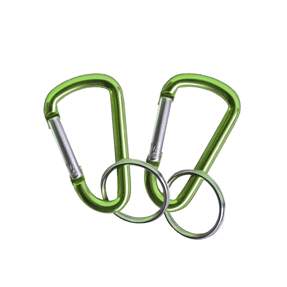 Pack of 2 CARABINERS 5 CM – green