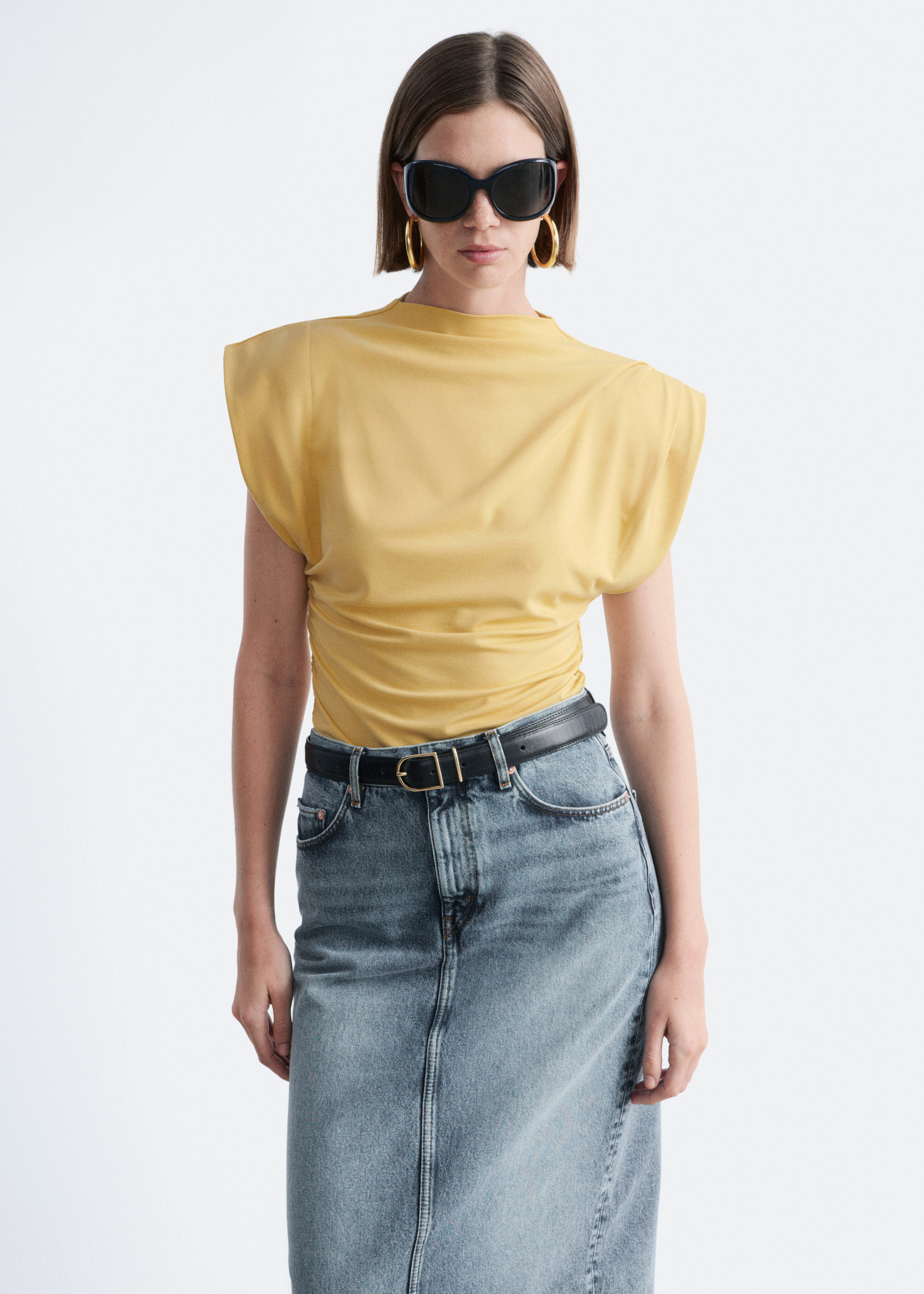 & Other Stories DRAPED JERSEY TOP