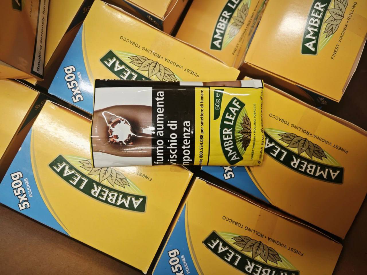 Amber Leaf Black Hand Rolling Tobacco (Original) 50Gx5 Packs - www.Smoke-UK.com