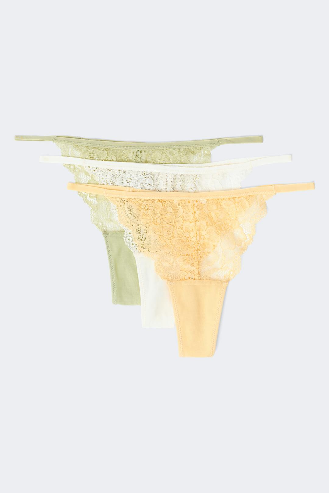 Gina Tricot 3-pack lace thong