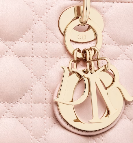 SMALL LADY D MY ABCD BAG Powder Pink Cannage Lambskin - Top Club