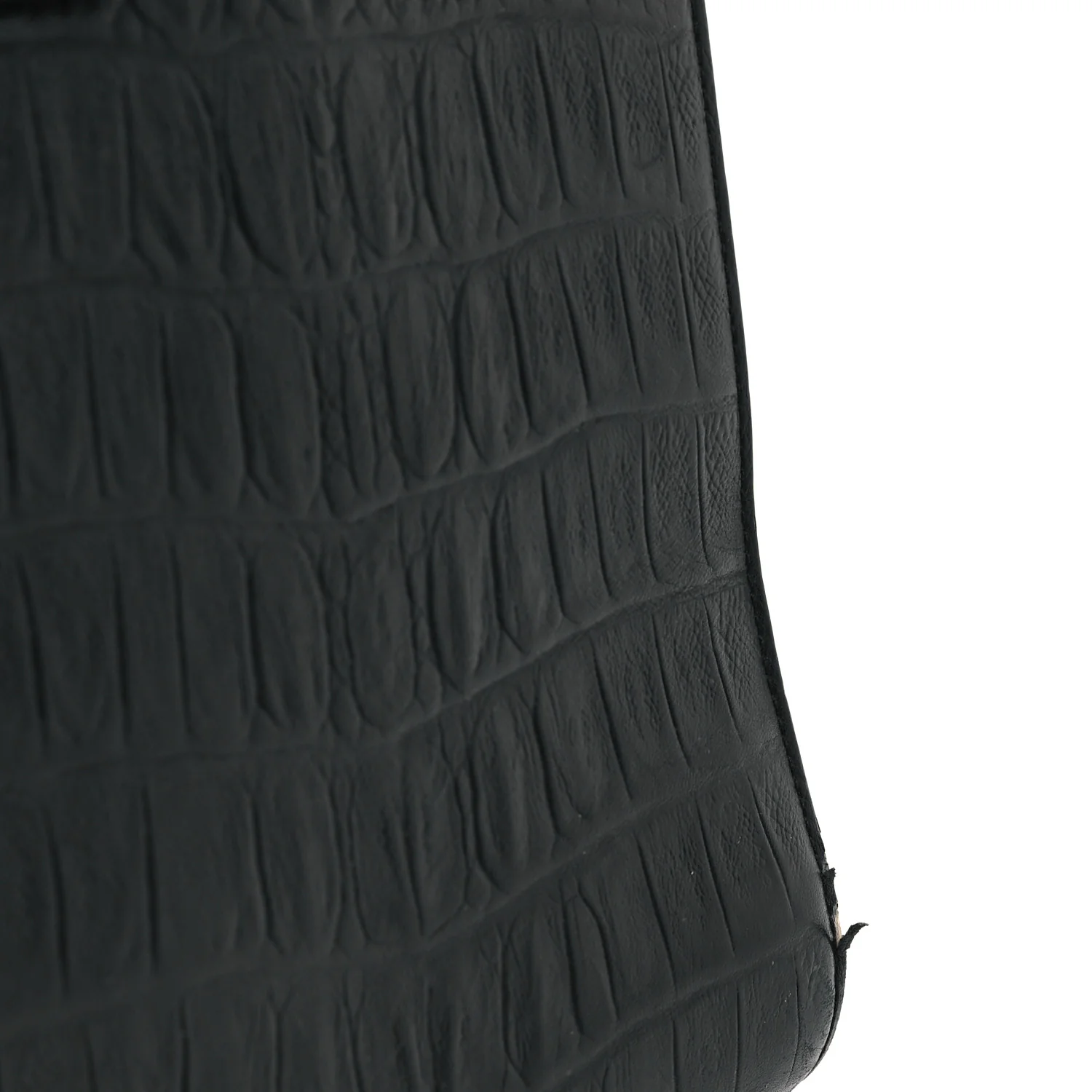 Calfskin Crocodile Embossed Large Sac De Jour Carryall Black - Top Club