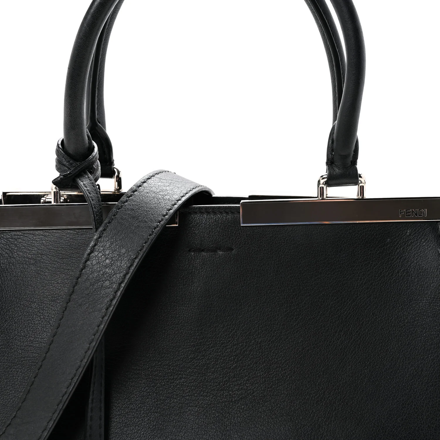 Vitello Dolce Shiny Nappa Petite 3Jours Tote Black - Top Club