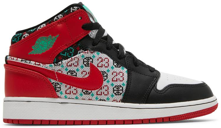 Air Jordan 1 Mid SE GS  Ugly Christmas Sweater  DM1208-150 - Sneaker Replica Workshop