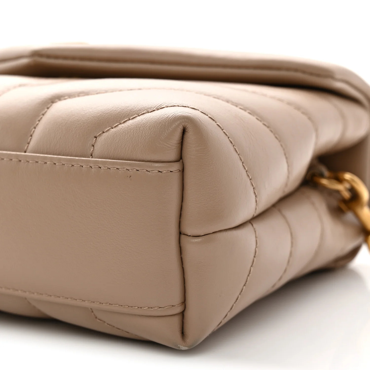 Calfskin Y Quilted Monogram Toy Loulou Crossbody Bag Dark Beige - Top Club