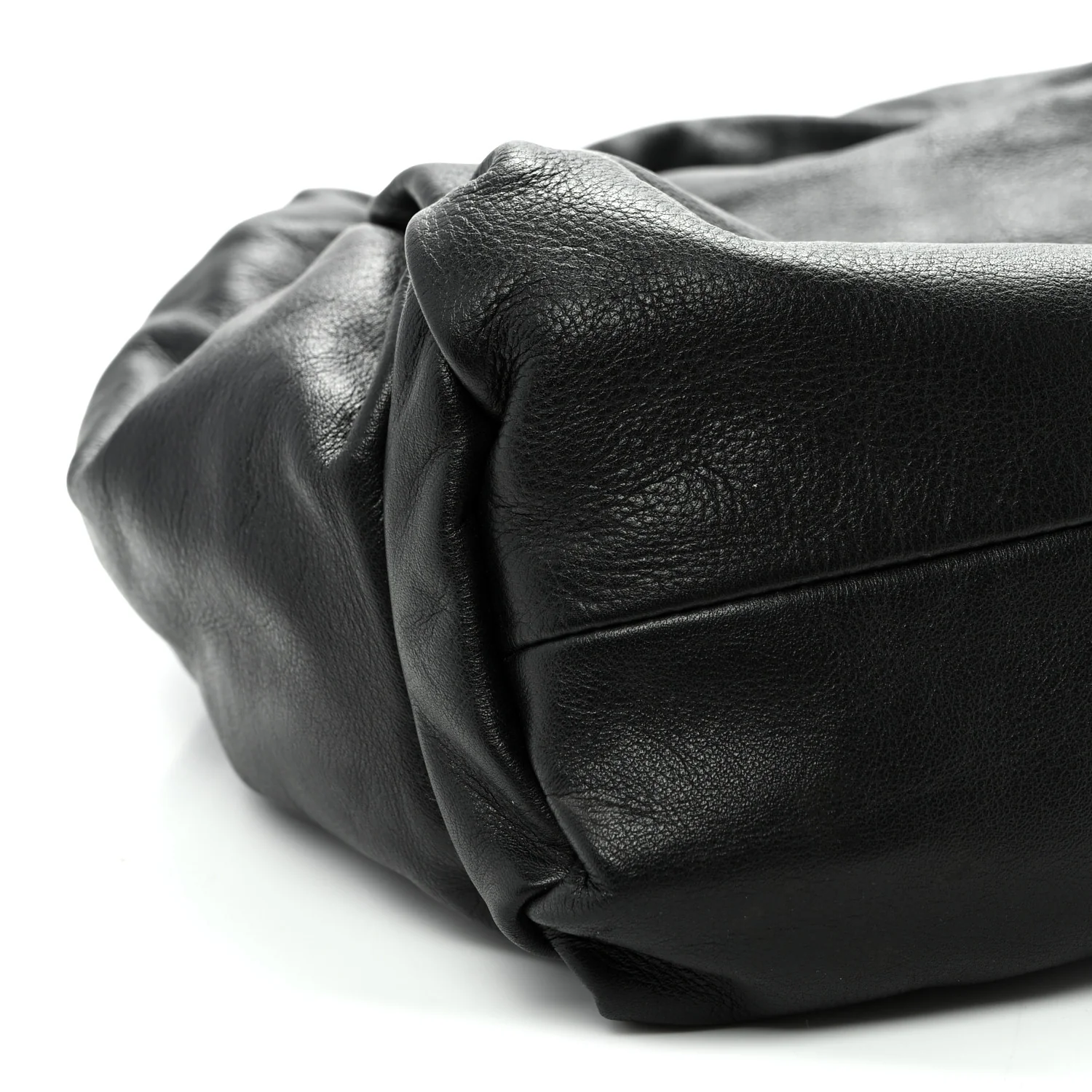 Smooth Butter Calfskin Small The Shoulder Pouch Black - Top Club