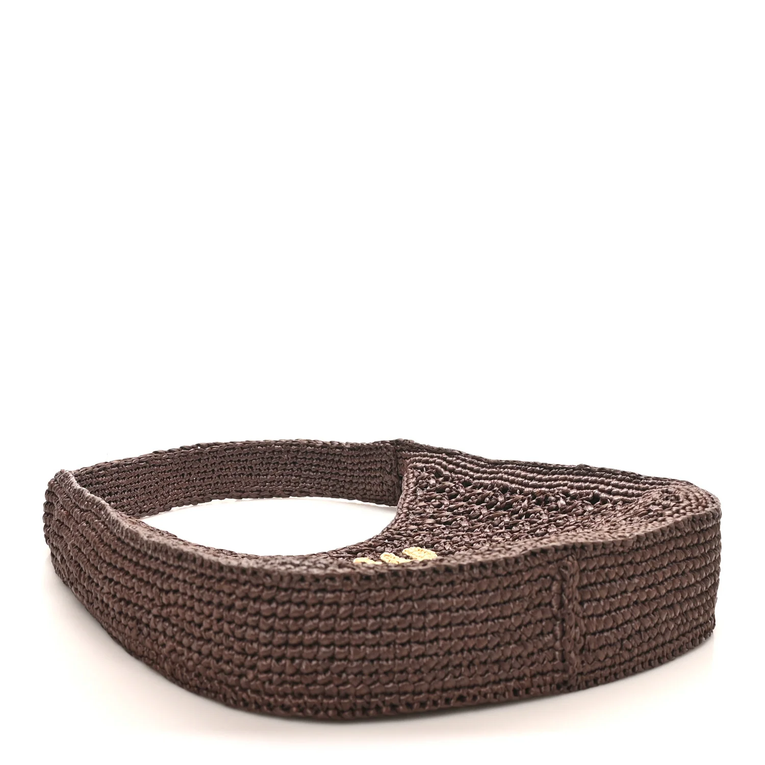 Raffia Crochet Woven Hobo Cacao Naturale - Top Club