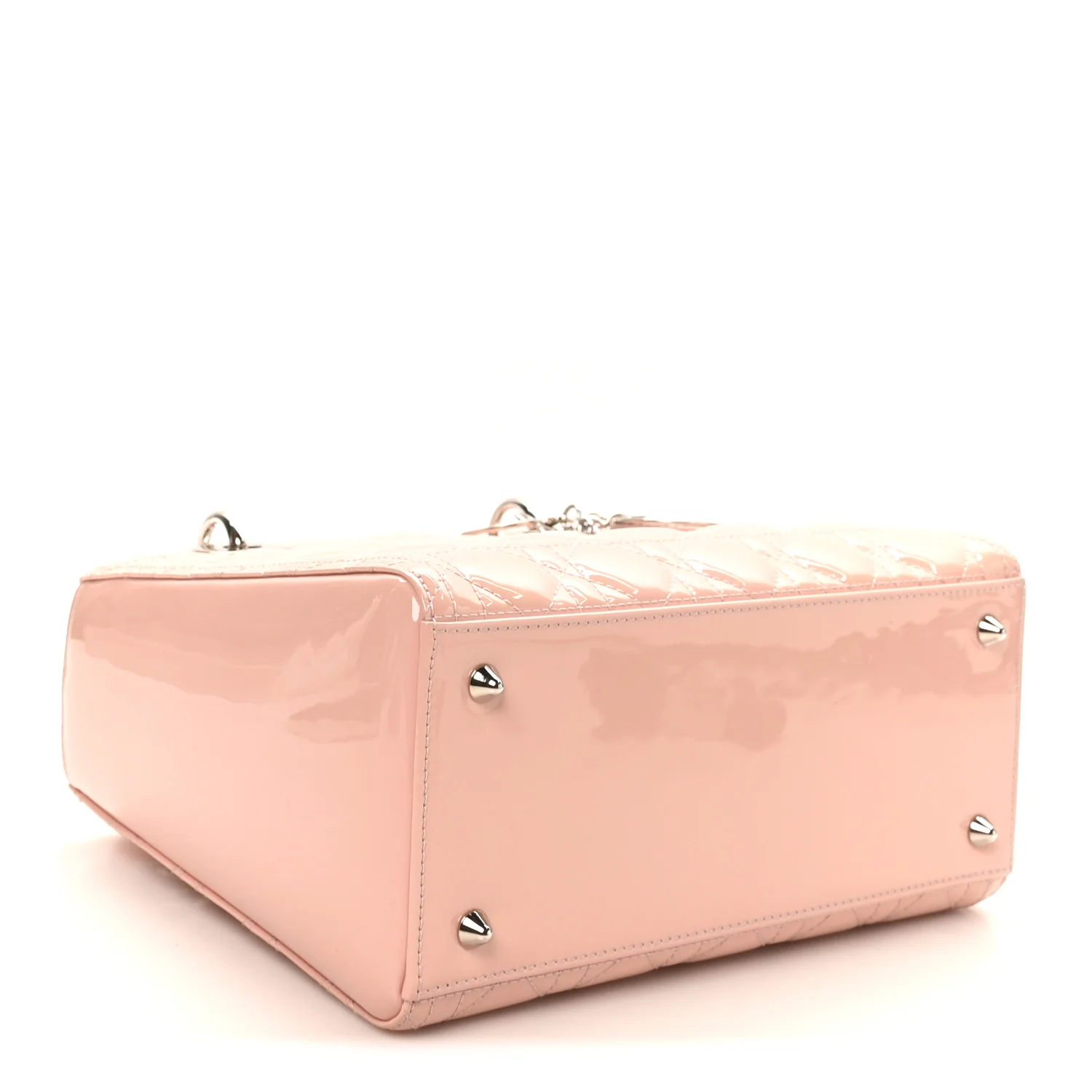 Patent Cannage Medium Lady Dior Light Pink - Top Club